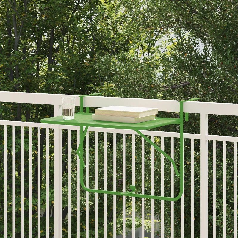 Hkh Mesa Dobrável De Varanda Aço - Verde