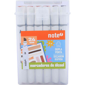 Conjunto De 24 Marcadores De Álcool Com Ponta Dupla Note!