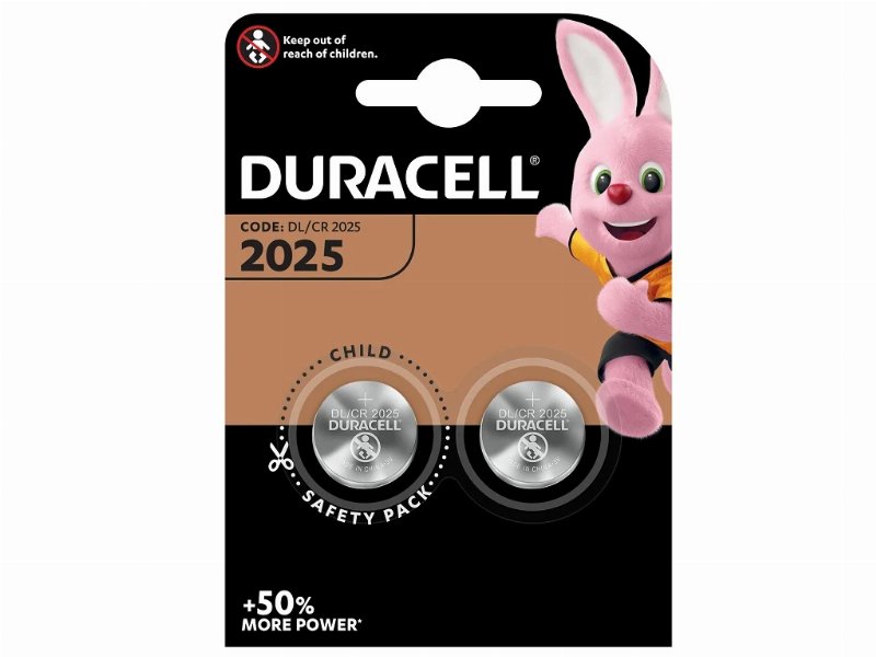 Pilha De Lítio Duracell Dl/Cr 2025 Pack 2 Unidades
