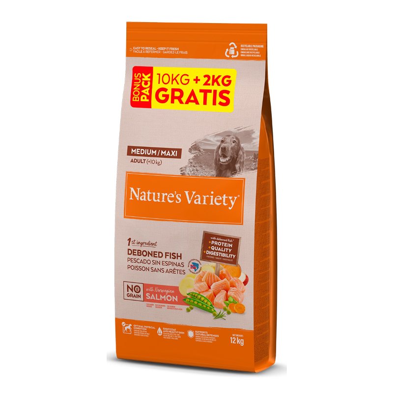 Ração Para Cão Medio Adulto Salmão 10+2 kg 12 kg