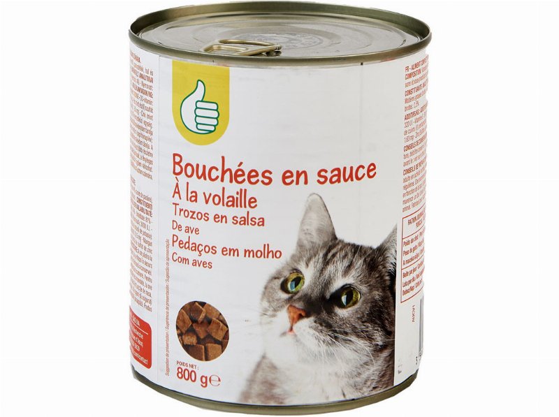 Comida Húmida Para Gato Polegar Pedaços Em Molho Com Aves 800 g
