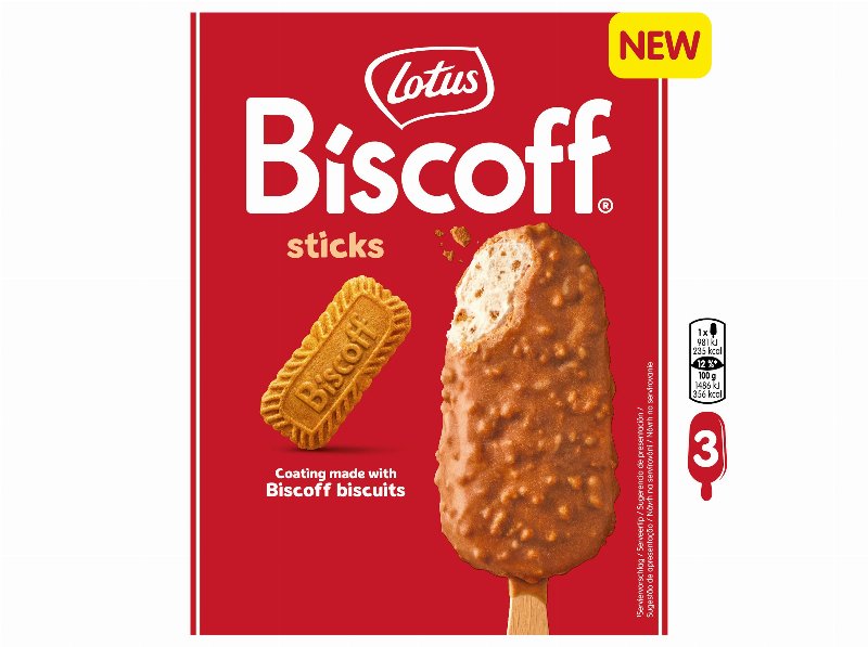 Gelado Palito Lotus Biscoff 3X90 ml