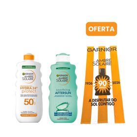 Conjunto Proteção Solar Família + Oferta Toalha Garnier Ambre Solaire 400 ml + Emb. 400 ml + Oferta Toalha De Praia