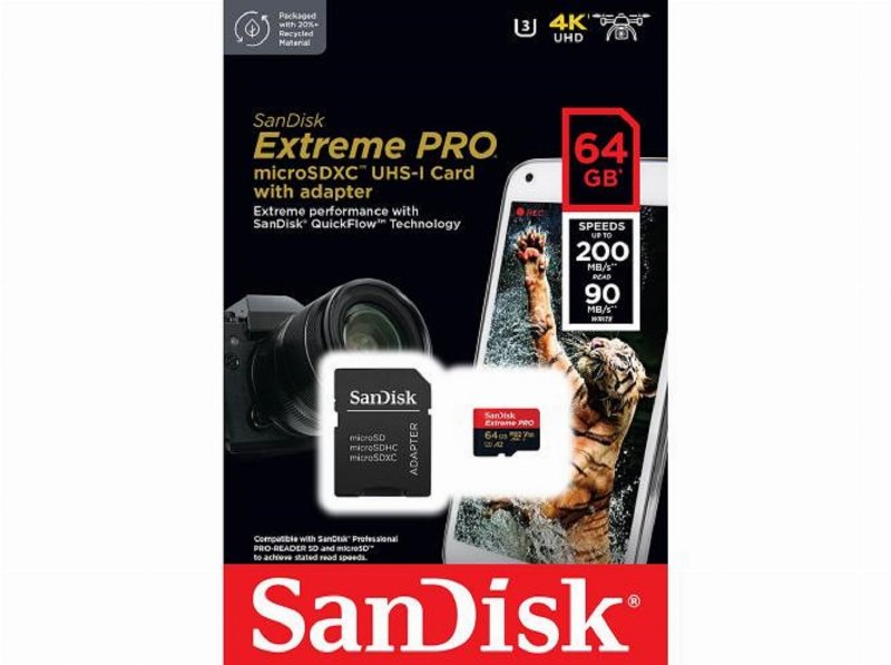 Cartão Memória Sandisk Microsdxc 64Gb A2 200Mb/S V30