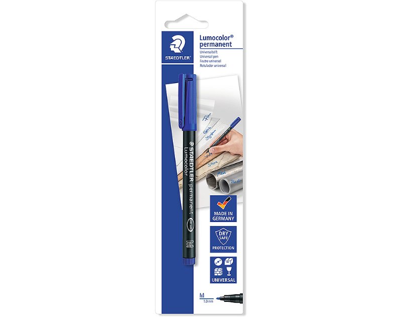 Marcador Permanente Staedtler Lumocolor Médio Azul
