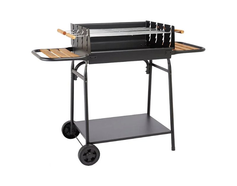 Barbecue A Carvão Gardenstar Com 2 Grelhas Preto 93.5.X56.X125Cm