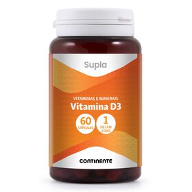Suplemento Alimentar Vitamina D3 Cápsulas Supla 60 Un