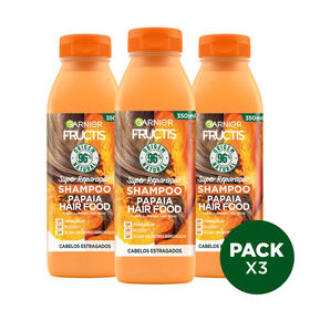 Champô Hair Food Papaia Garnier Fructis 3 X 350 ml