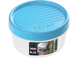 Caixa Hermética Tatay 0.5 l Com Tampa Rosca Azul 0.5 l