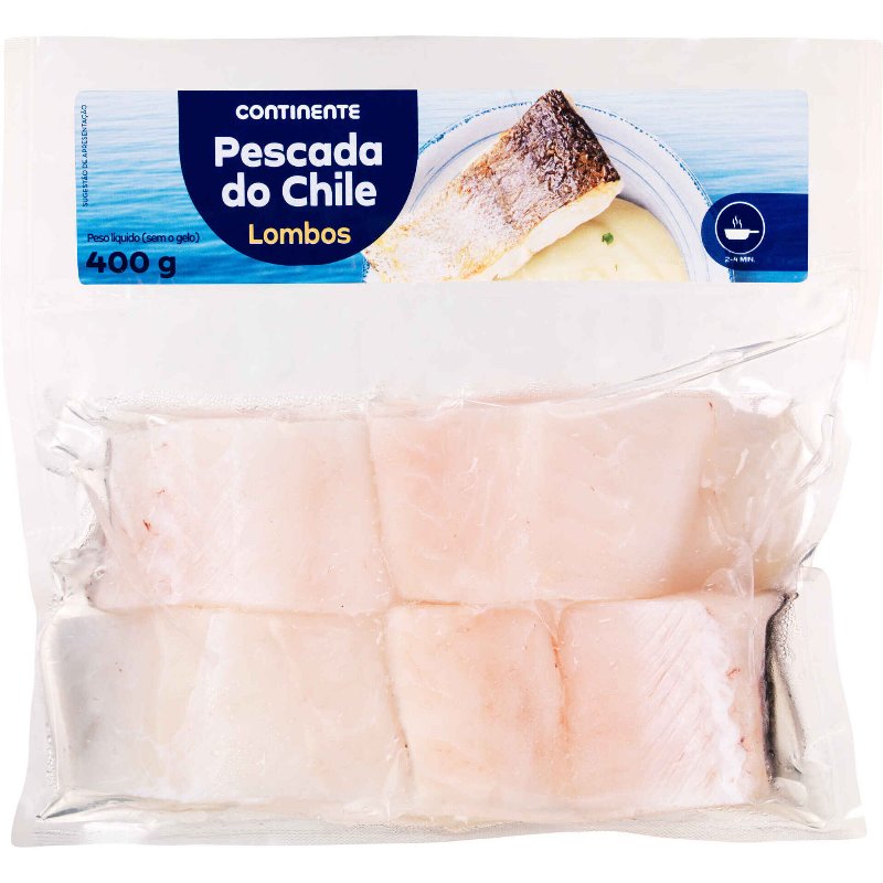 Lombos De Pescada Do Chile Congelados Continente 400 g