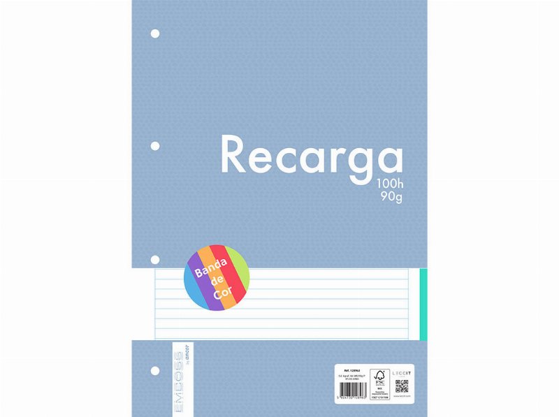Recarga A4 Ancor Emboss Pautada 100 Folhas 90 g