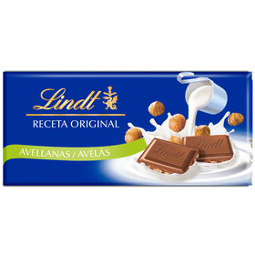 Tablete De Chocolate De Leite Receta Original Com Avelãs Lindt 100 gr