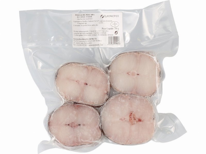 Pescada Congelada Chile:posta Cozer Nº4 700 g