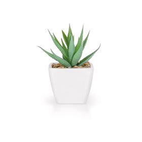 Vaso Pedra Com Suculenta Artificial Rosa Kasa