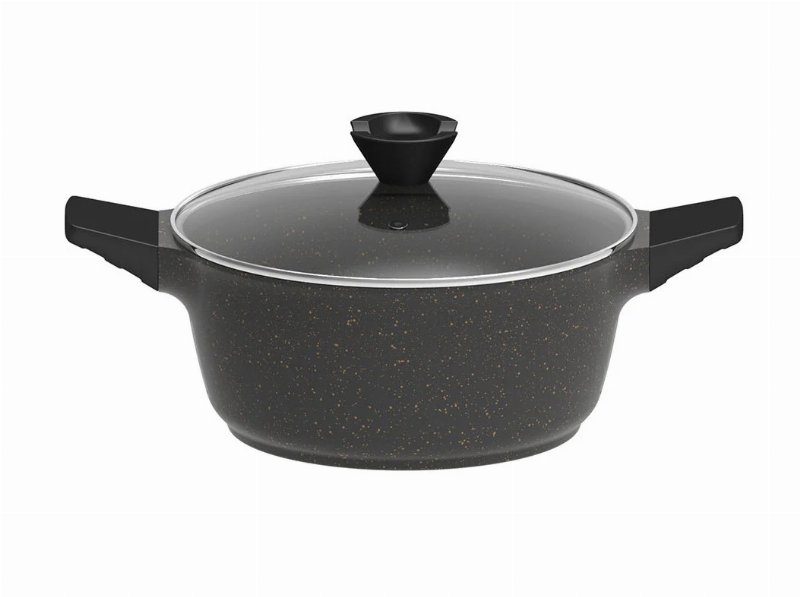 Caçarola Actuel Aluminio Fundido Preto 28Cm