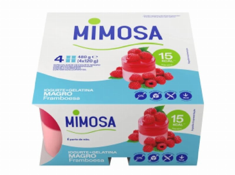 Gelatina Mimosa Com Iogurte Magro Com Sabor A Framboesa 4X120 g