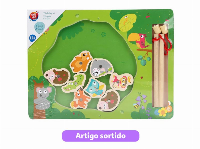 Jogo De Pesca One Two Fun Em Madeira Modelos Sortidos