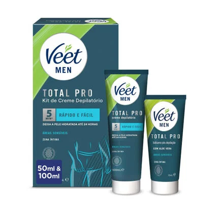 Creme Depilatório Men Total Pro Zona Íntima Veet 1Un