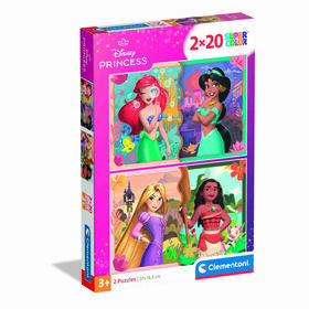 Clementoni - Puzzle Disney Princess 2X20 Peças