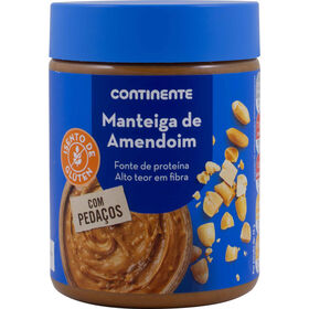 Manteiga De Amendoim Com Pedaços Sem Glúten Continente 340 gr