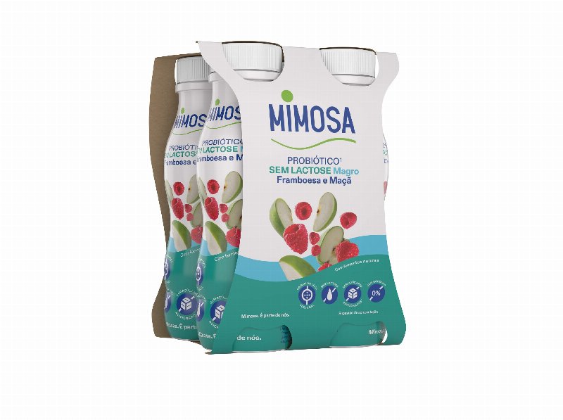 Iogurte S/Lactose Mimosa Probiotico Framb/Maçã 4X151 Ml