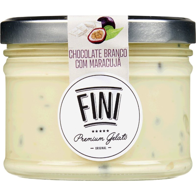 Gelado De Chocolate Branco Com Maracujá 465 ml