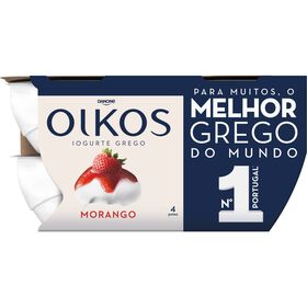 Iogurte Grego Morango Oikos Danone 440 gr (4 Un)