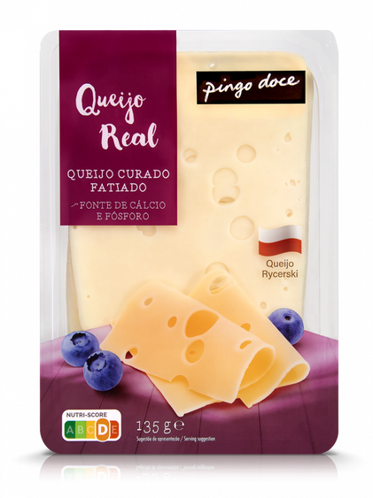 Queijo Curado Real Fatiado Pingo Doce 0.135Kg