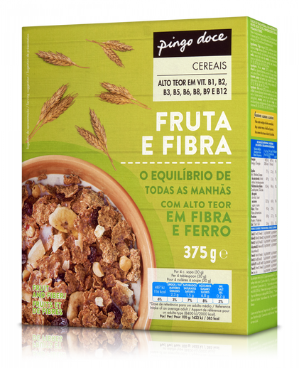 Cereais Fruta E Fibra Pingo Doce 0.375Kg