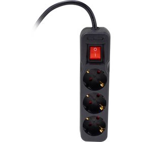 Bloco 3 Tomadas Com Interruptor Preto Boost