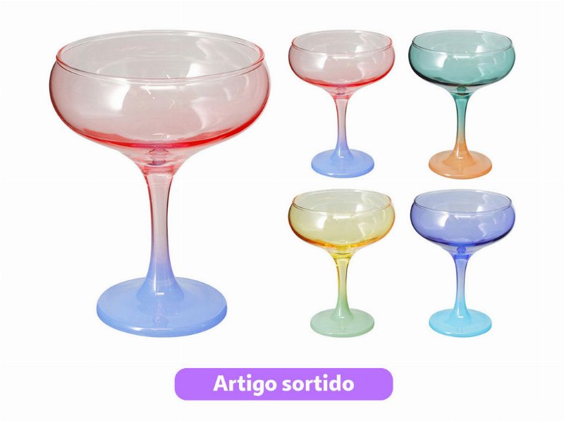 Copo Cocktail 2 Tons 270 ml Cores Sortidas