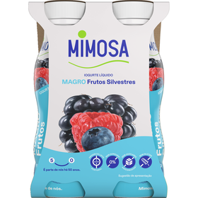 Iogurte Líquido Magro Frutos Silvestres Mimosa 604 gr (4 Un)