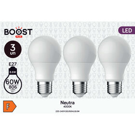 Lâmpada Led Standard E27 4000K 60W Boost 3 Un