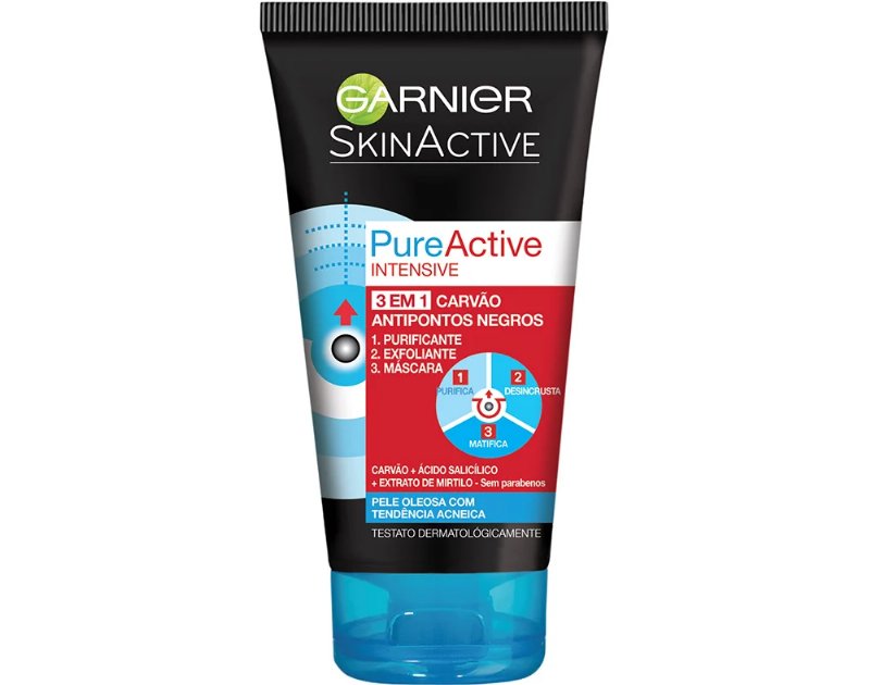 Máscara Garnier Pure Active Intensive 3-1 150 ml