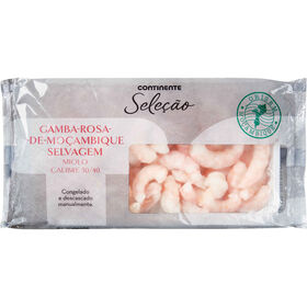 Miolo De Gamba Rosa Selvagem De Moçambique 30/40 Congelado Continente Seleção 250 gr
