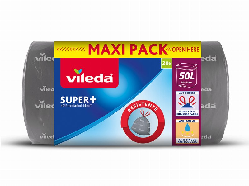 Sacos Vileda De Lixo Duplo Ecobag Económico 50 l