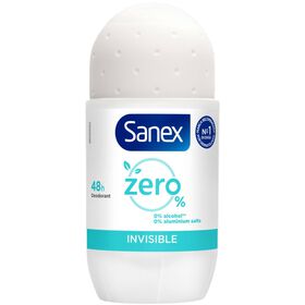 Desodorizante Roll On Zero% Invisible Sanex 50 ml