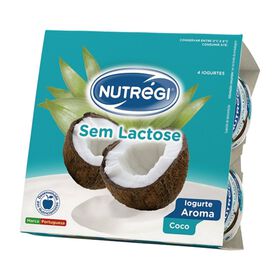 Iogurte Aroma Coco Sem Lactose Nutrégi 480 gr (4 Un)
