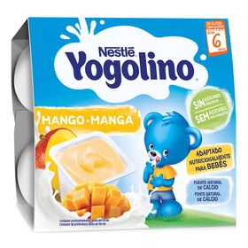 Alimento Lácteo Manga Sem Glúten +6M Yogolino 4 X 100 gr