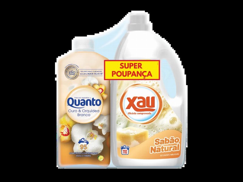 Xau Sabão Natural 110 Doses + Quanto 95 Doses