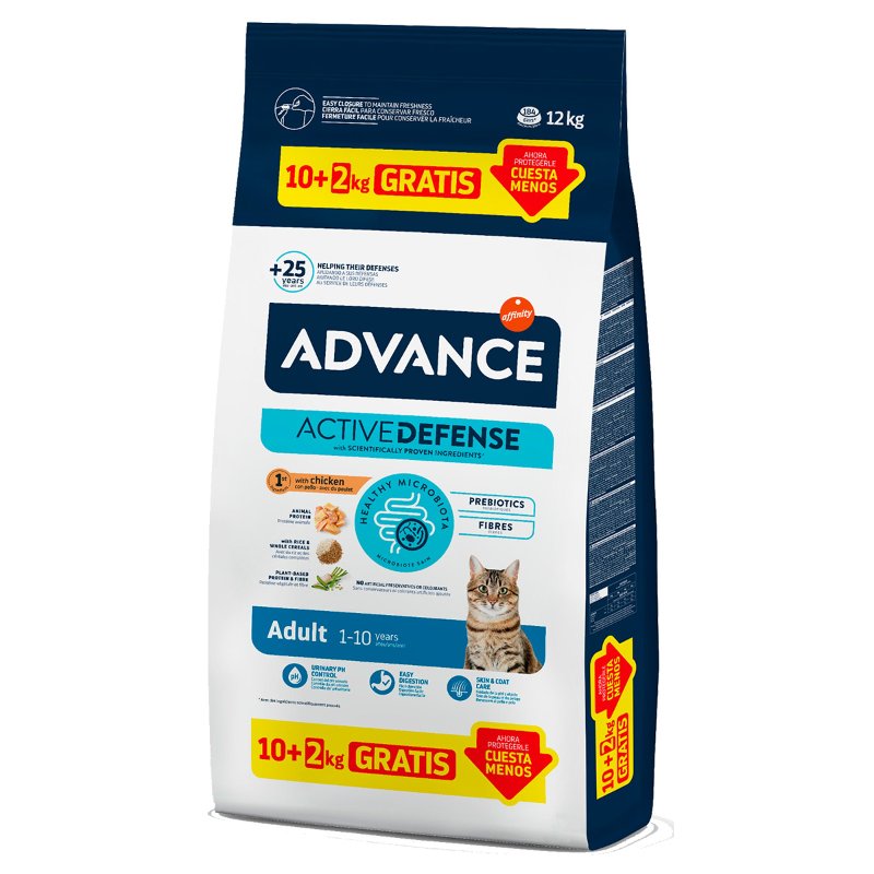 Ração Para Gato Adulto Frango Arroz Vegetais 10+2 kg 12 kg