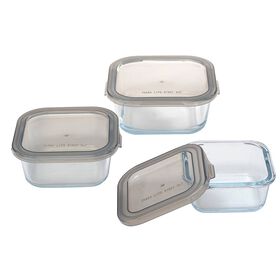 Conjunto 3 Caixas Herméticas Vidro Easy Keep Kasa