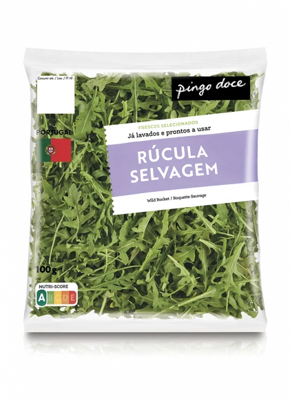 Rúcula Selvagem Embalada Pingo Doce 0.1Kg