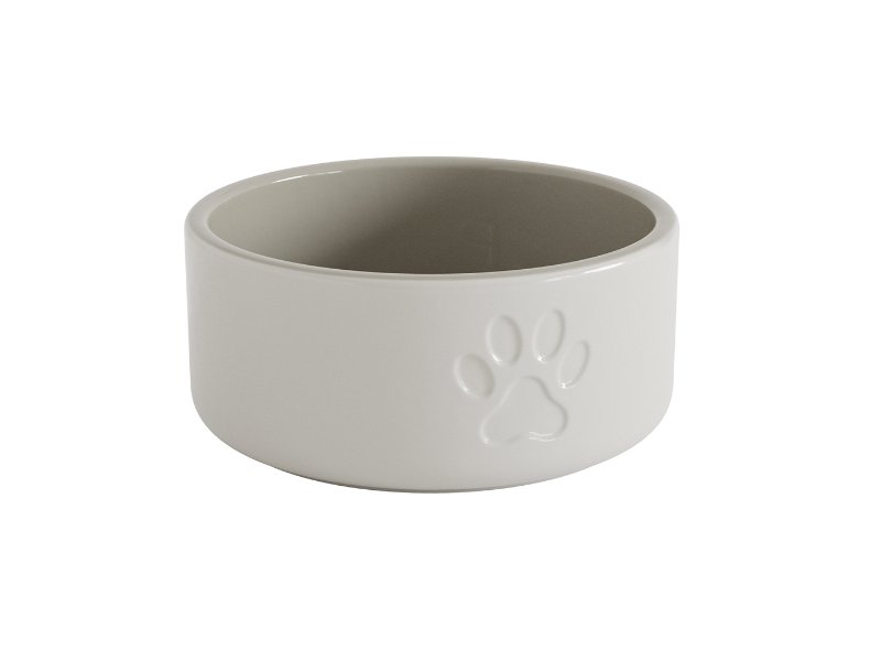 Comedouro Para Cão Pepe Ted Cream Cerâmica 16Cm
