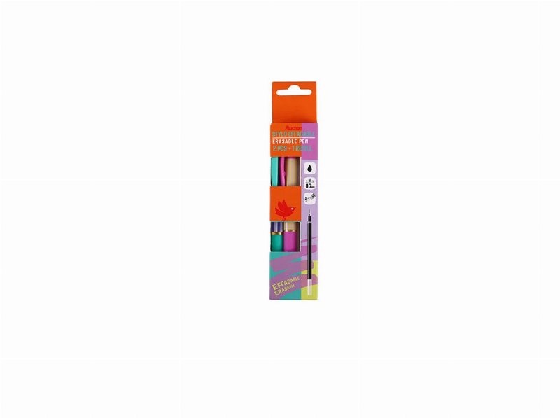 Conjunto De 2 Canetas Apagáveis Auchan 0.7Mm Tinta Preta Vintage Palette
