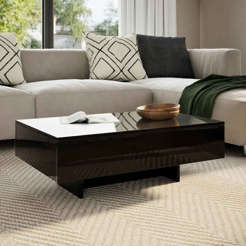 Hkh Mesa De Centro Em Brilhante - Preto