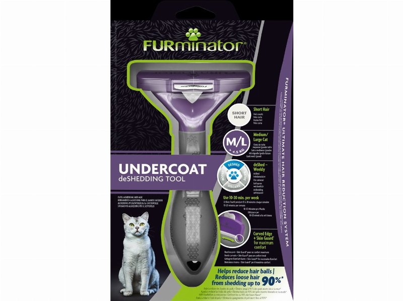Escova Furminator Gatos M/L Pelo Curto