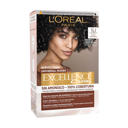 Coloração Excellence Nudes Preto 1U Excellence L'oreal Paris 1Un