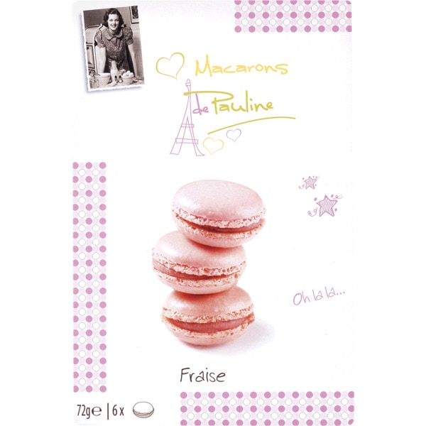Macarons Recheados Com Morango Pack 6 72 g