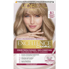 Coloração Permanente Creme Louro Claro Cendré 8.1 l'oréal Paris Excellence 1 Un